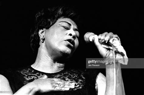 American jazz singer Ella Fitzgerald performing in Hamburg Germany ...