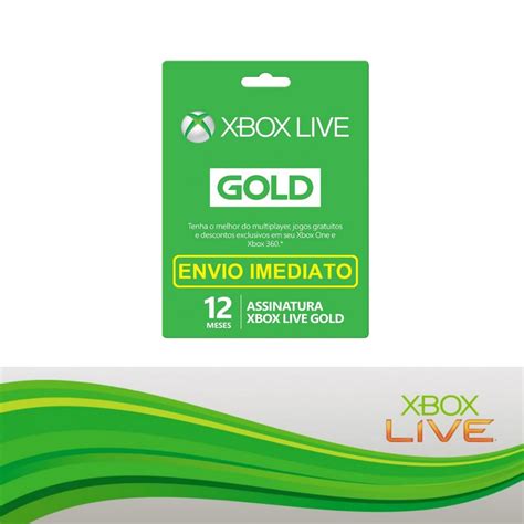 Xbox Live Gold 12 Meses Xbox 360 Xbox One Envio Em 10 Min - R$ 159,99 ...