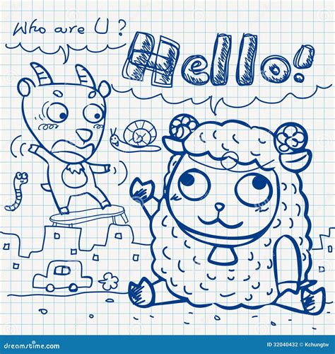 Otebook Paper Doodles Stock Photography - Image: 32040432