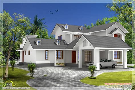 5 bedroom house with gable roof type design ~ Kerala House Design Idea