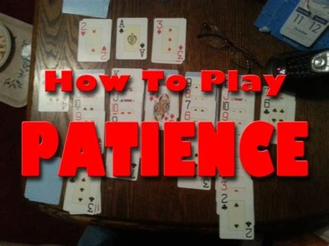 How To Play Patience (or Solitaire) - YouTube