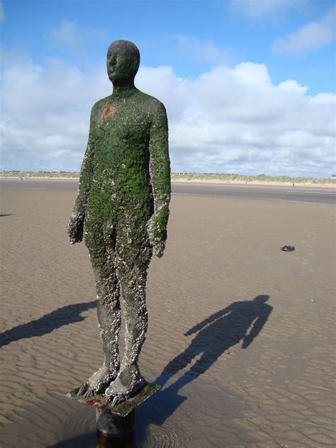 Anthony Gormley, Another Place installation on Crosby Beach UK ...