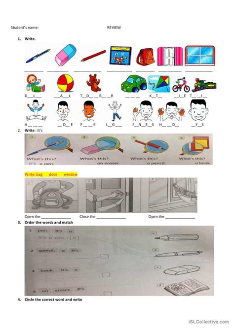 Review Unit 1,2,3- Family and Friend…: English ESL worksheets pdf & doc