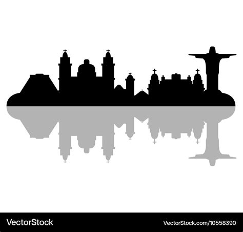 Rio de janeiro skyline Royalty Free Vector Image