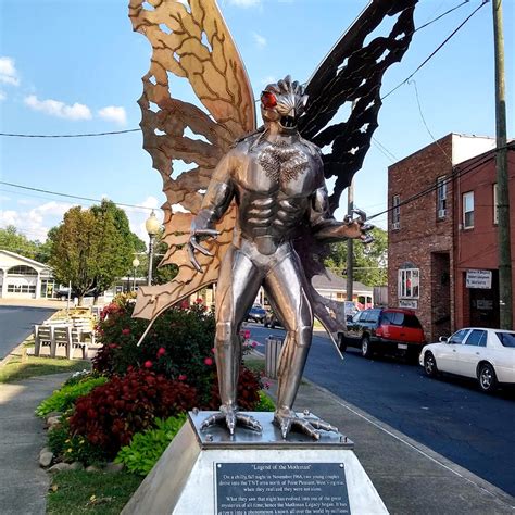 Mothman Statue in Point Pleasant, WV (3 Photos)