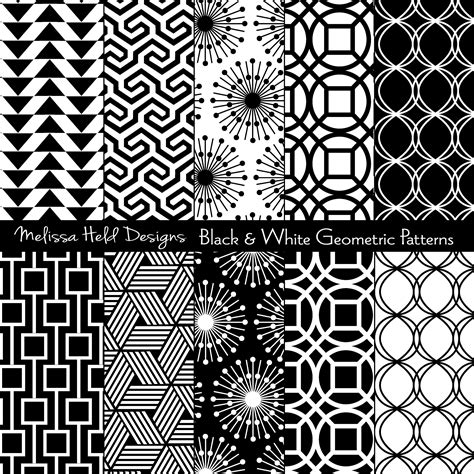 Monochromatic Design Black And White Clipart