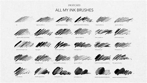 All my INK BRUSHES for Photoshop | free download :: Behance