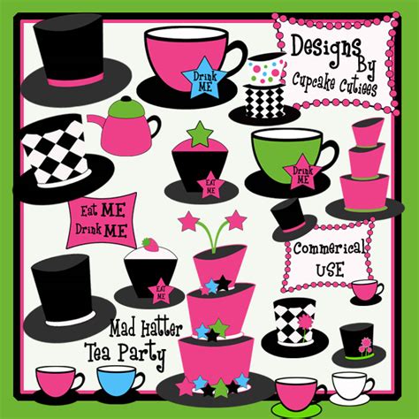 printable clip art mad hatters tea party - Clip Art Library