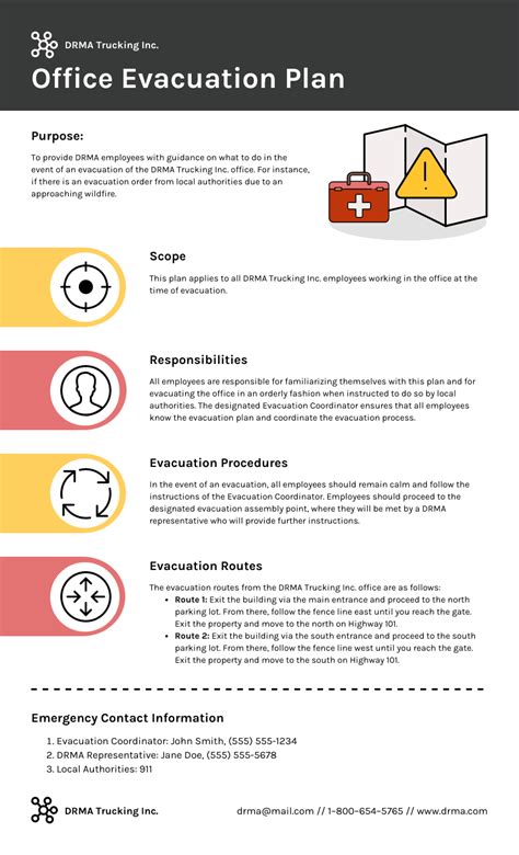 Emergency Fire Evacuation Plan Template - Venngage