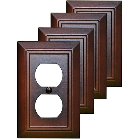 Pack of 4 Wall Plate Outlet Switch Covers by SleekLighting | Decorative ...