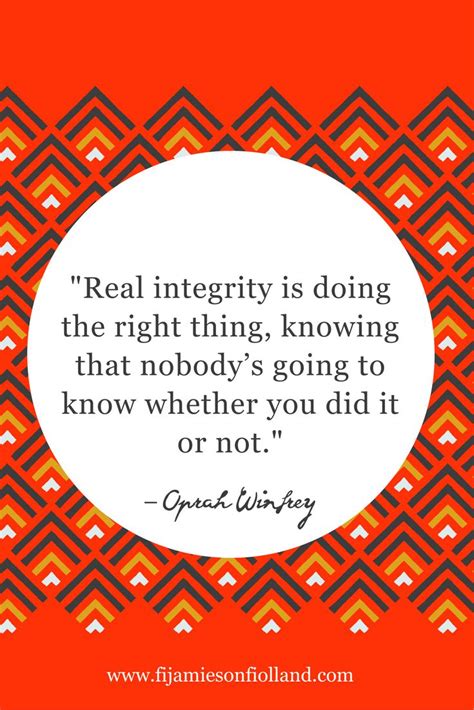 Oprah Winfrey quote about integrity #quote #inspiration #integrity ...