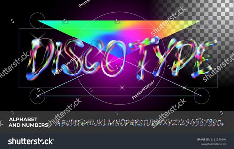 Disco Style Font Colorful Alphabet Letters Stock Vector (Royalty Free ...