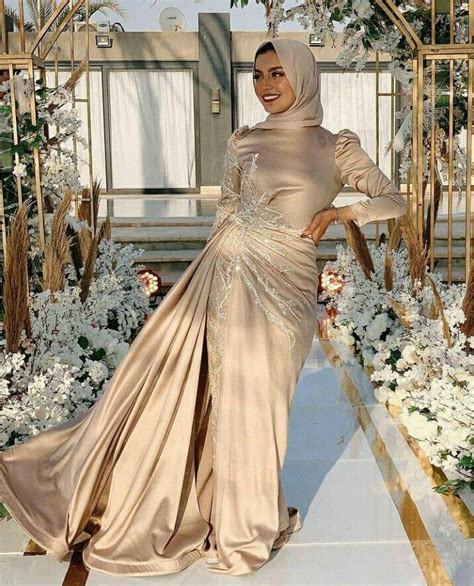 Elegant Hijab Prom Dress for Soiree | Muslim Fashion