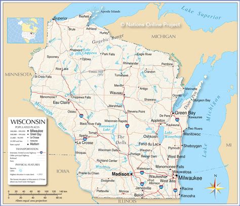 Map Of Wisconsin With Towns And Roads - London Top Attractions Map