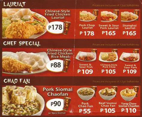 Chowking Menu, Menu for Chowking, Malate, Manila - Zomato Philippines