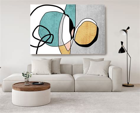 Original line art painting, abstract art, modern art, minimal art ...