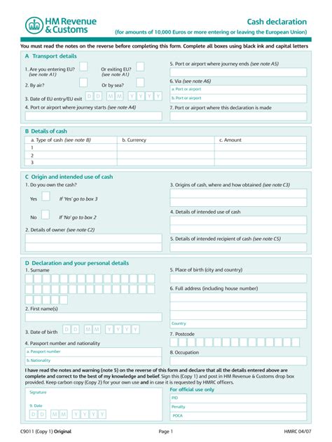 Customs Forms Printable - Printable Forms Free Online