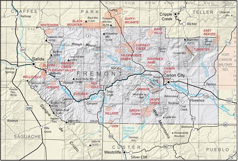 Map Of Fremont County Colorado | secretmuseum