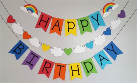 Rainbow Birthday banner by Simplybannerlicious on Etsy https://www.etsy ...