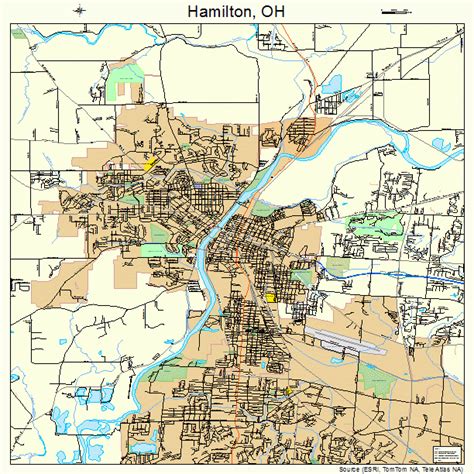 Hamilton Ohio Street Map 3933012