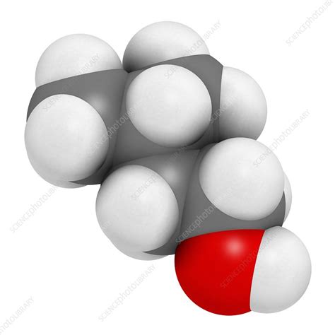 Isoamyl alcohol molecule - Stock Image - F012/9165 - Science Photo Library