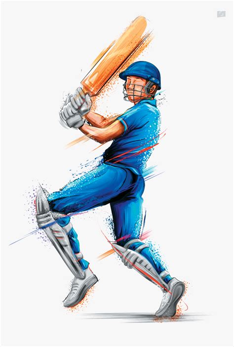 Cricket Player Vector, HD Png Download , Transparent Png Image - PNGitem