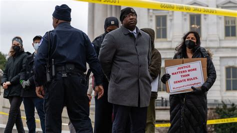 Congressman Jamaal Bowman Arrested While Protesting For Voting Rights ...