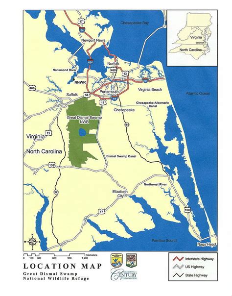 Map of Great Dismal Swamp - Island Life NC