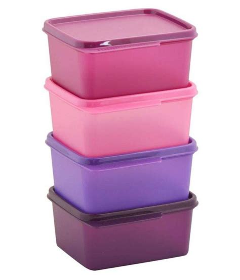 Tupperware keeptab Polyproplene Food Container Set of 4: Buy Online at ...