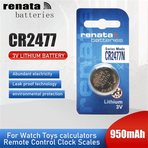 2-5pcs Original Renata Cr2477n Cr2477 Cr 2477 3v Lithium Batteries High ...