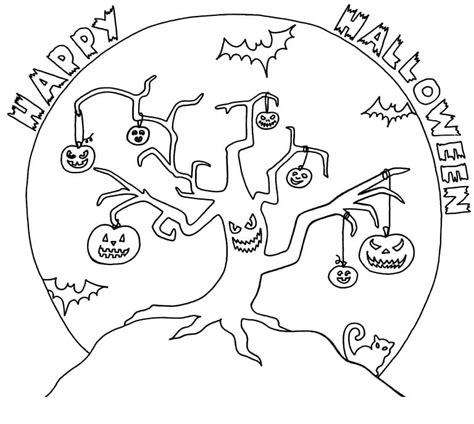 October Happy Halloween coloring page - Download, Print or Color Online ...