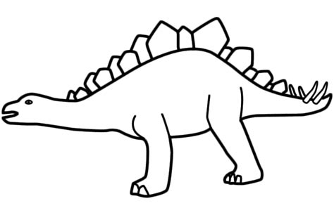 Stegosaurus Outline - ClipArt Best