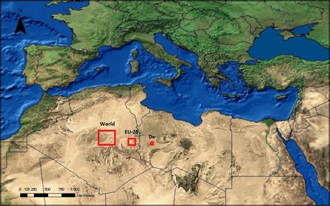 The total area of solar panels it would take to power the world, Europe ...