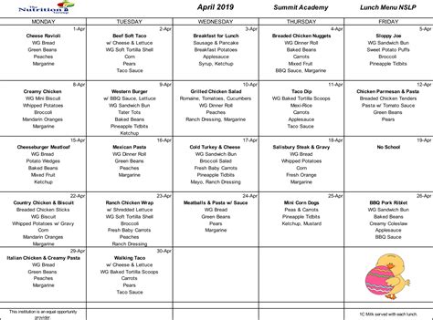 Menus - Canton Elementary