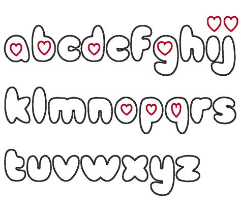 Alphabet Letters In Girly Fonts