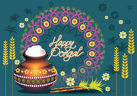 Pongal Greetings Vector Art, Icons, and Graphics for Free Download