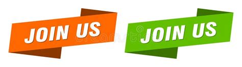 Join Us Now Banner Template. Join Us Now Ribbon Label. Stock Vector ...