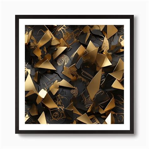 Abstract Gold 3d Background Art Print by winfy - Fy