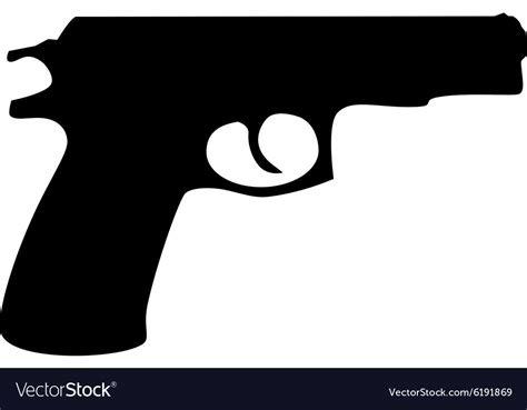 Gun silhouette Royalty Free Vector Image - VectorStock