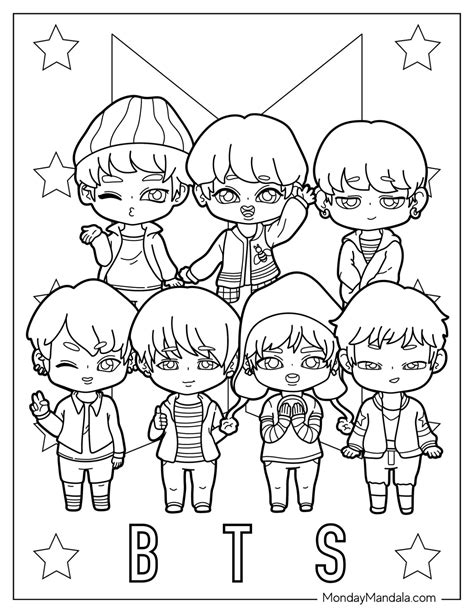 22 BTS Coloring Pages (Free PDF Printables)