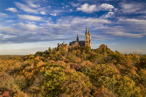 Aerial view of Holy Hill, Wisconsin, United States - Stock Image - F039 ...