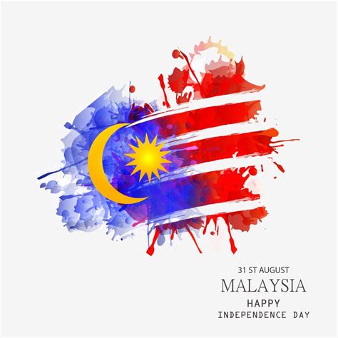 Vector Illustration Independence day of Malaysia. | Independence day ...