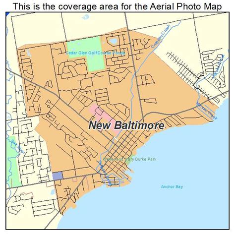 Aerial Photography Map of New Baltimore, MI Michigan