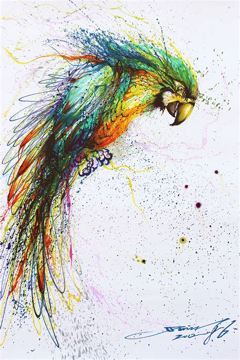 Splattered Ink Animal Paintings By Chinese Artist Hua Tunan | DeMilked