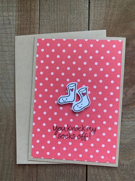 You Knock My Socks off Card - Etsy