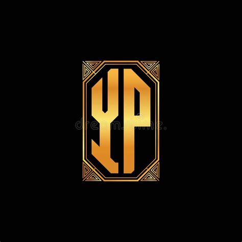 YP Logo Letter Geometric Golden Style Stock Vector - Illustration of ...