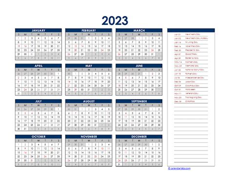 Google Docs Calendar Template 2023 - Printable Template Calendar