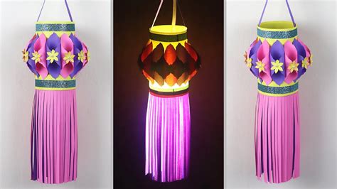 Easy Paper Lantern Making For Diwali & Christmas Decorations | How To ...