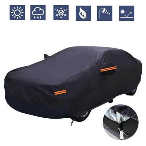 Heavy Duty Waterproof Full Car Cover All Weather Protection Outdoor ...