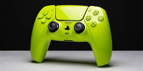 Arctic White Themed w/ Chameleon Green PS5 Custom Dualsense Controller ...